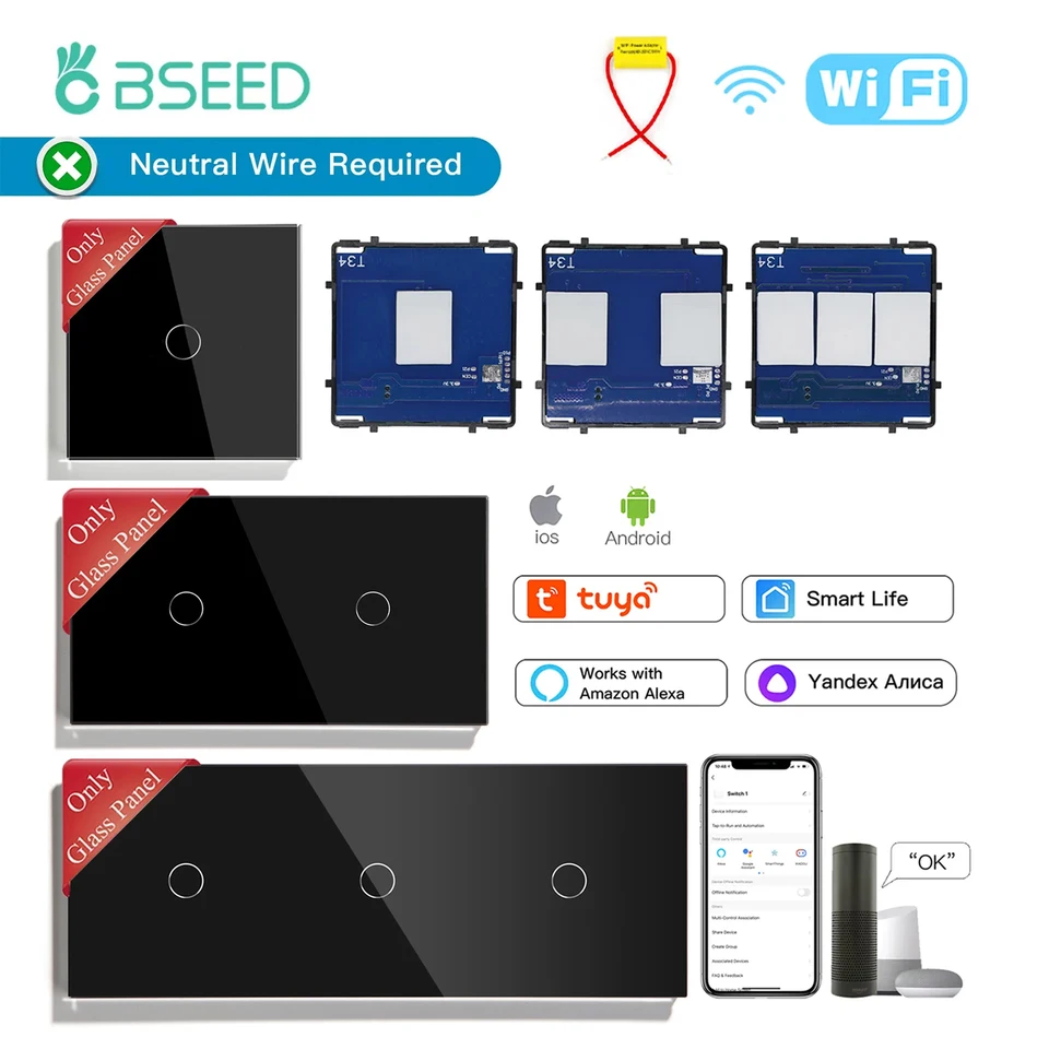 BSEED WiFi Single Live Switches Funkcia diel
