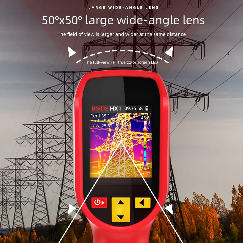 BSide HX1 Termal Imaging Camera PC Analýza Softvér Priemyselný tester -20 ~ 550c 15 farebných palety 100 × 100ir Resolutio