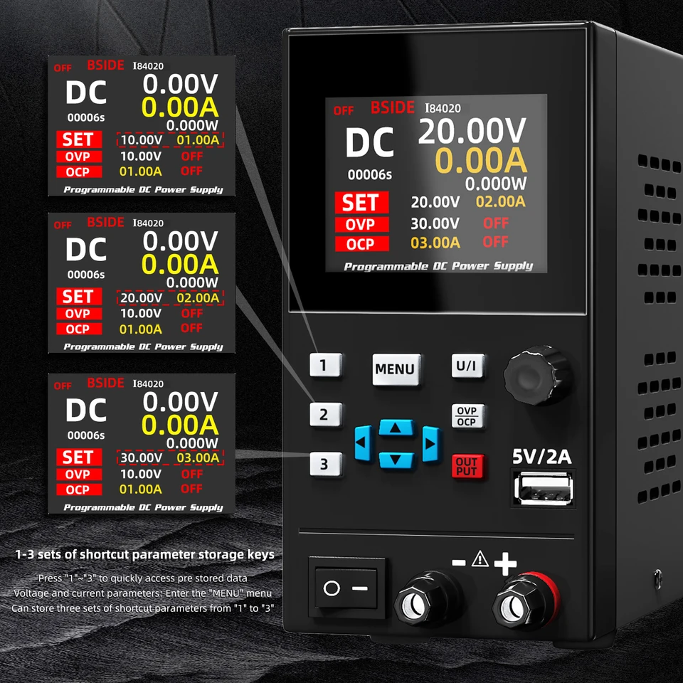 BSIDE nastaviteľná jednosmerná regulovaná napájanie prepínateľná laboratórna laboratórna laboratórna lavica stabilizovaný spínač Power Stabilizátor