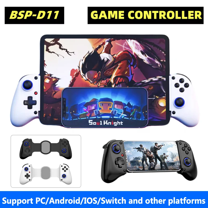 BSP-D11 Teleskopický bezdrôtový ovládač GamePAD pre prepínač/Android/iOS/PS3/PS4/Xbox Bluetooth Stretching Cooling Game Controller