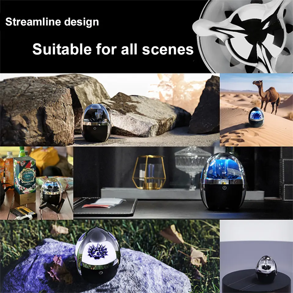 BT 5.0 Bezdrôtový reproduktor 4-farebné prispôsobiteľné svetlá Subwoofer Dancing Ferrofluid BT reproduktor Birthday Darčeky pre mužov Ženy