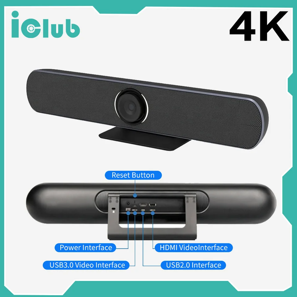 BT 5.0 Konferencia 4K WebCam 5x Optický zväčšenie s mikrofónovým reproduktorom USB3.0 EPTZ Rapid Auto Focus 4K UHD Video Conference Camera Camera