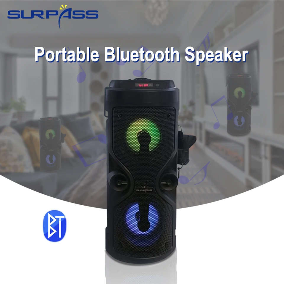 BT reproduktor prenosný USB Bluetooth kompatibilný reproduktor zosilňovač zvuk SUBWOOFER STREETACE ACUSCASE FM FM s ROMETE COLLY
