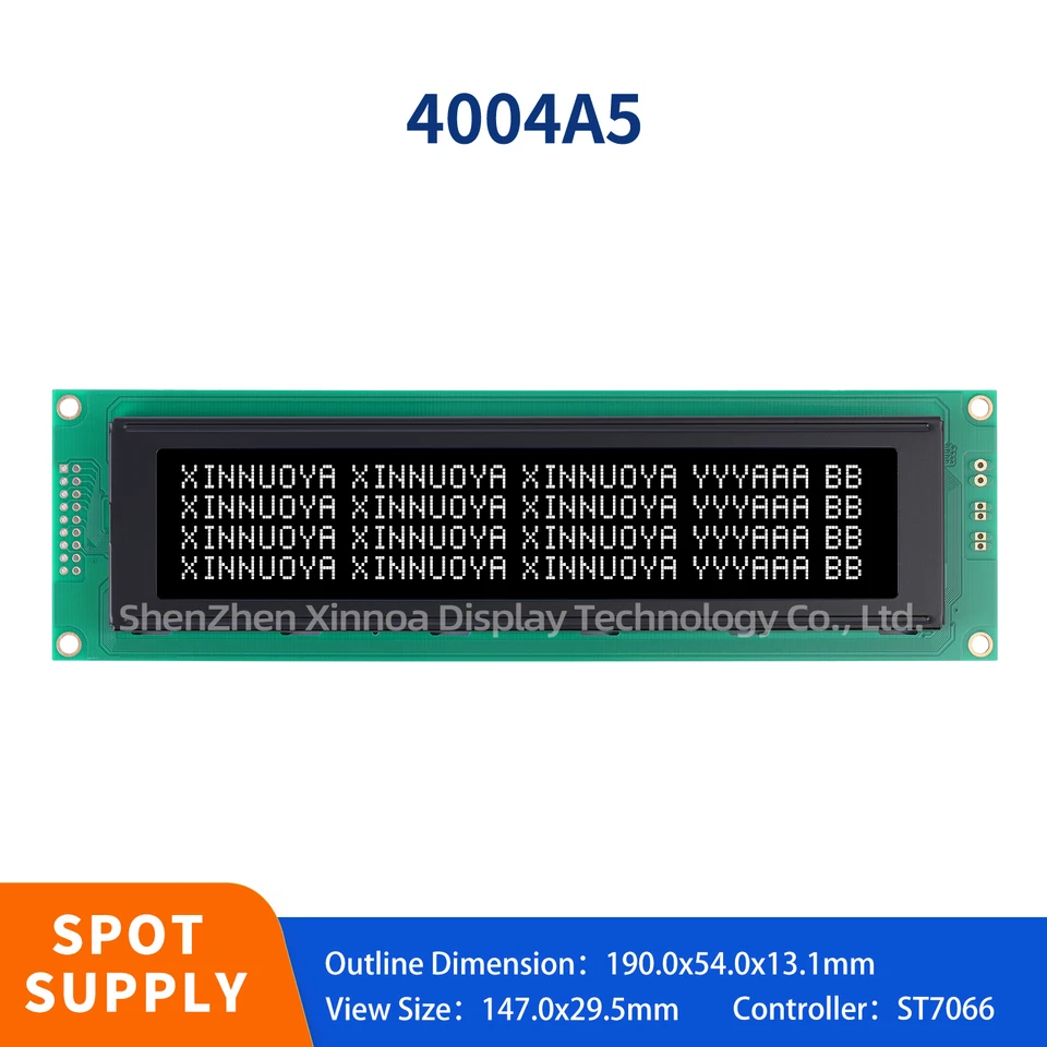 BTN Black Film 40x4 4004 4004A5 znak LCM Amber žltá zelená modrá s vstavaným podsvietením LED podsvietenia vstavaného ovládača SPLC780D