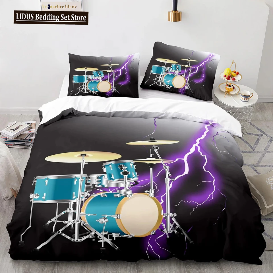Bubnová súprava obliečky na obal classical Music Cover Cover Musical Instrument Lightning Patters Cover pre deťmi chlapcov dospievajúci