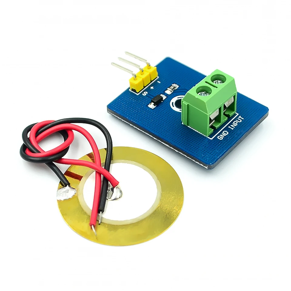 Bubon simulujte piezoelektrický senzor analógový keramický vibračný senzor piezoelektricita pre súpravu Arduino DIY