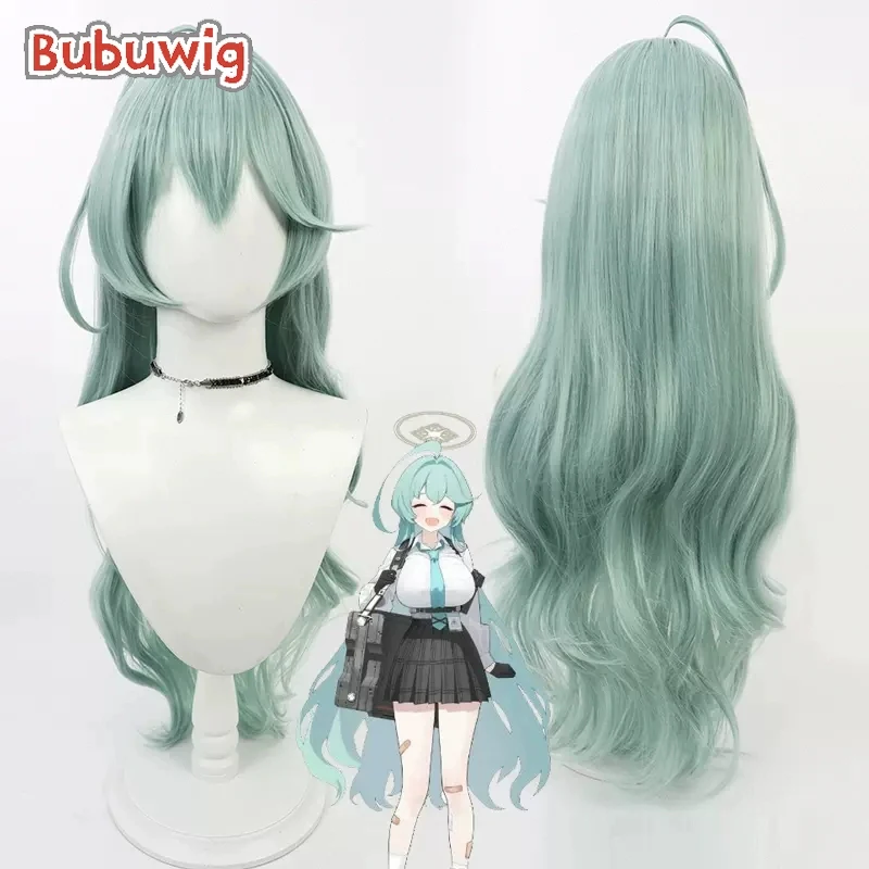 Bubuwig Syntetické vlasy Kuchinashi yume cosplay parochne Blue Archív Kuchinashi yume 90 cm dlhé vlnité tyrkysové tyrkysové cos v parochni