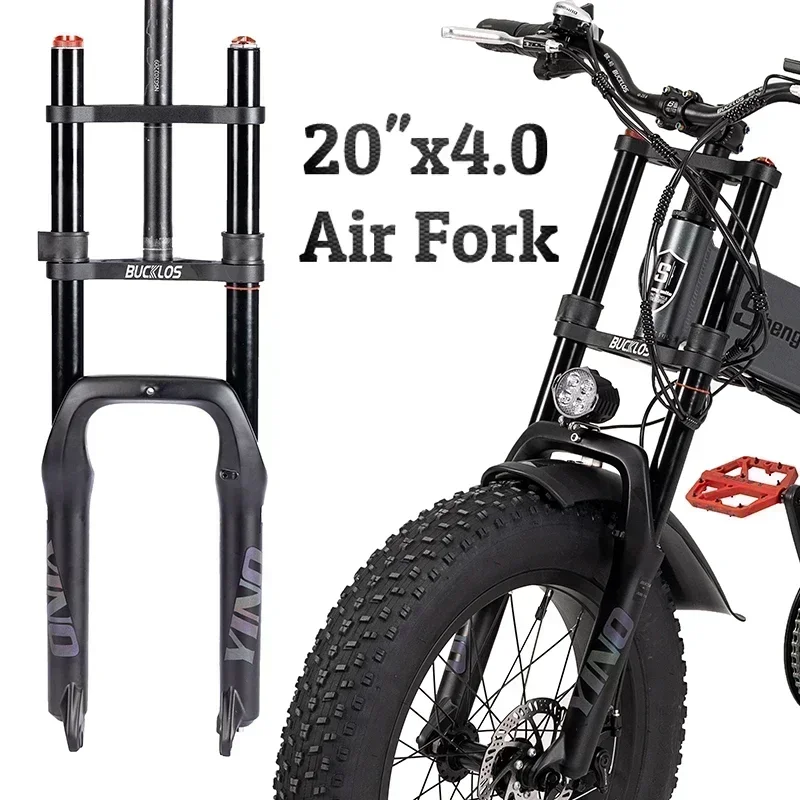 Bucklos 20*4,0 tukové bicykle Vidlička Single/dvojité rameno 20 palcov odpruženie vidlice Disk 9*135 mm Snehové predné vidlice Bicycle Diely