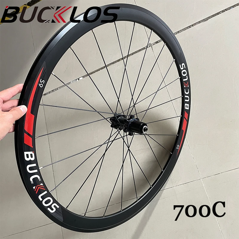 Bucklos Carbon Hub 700c Bicycle Wheelset 700*23C 25C Road Bike Wheelset RIM 9*100 mm 10*130 mm kolesá bicyklov s rýchlym uvoľňovaním