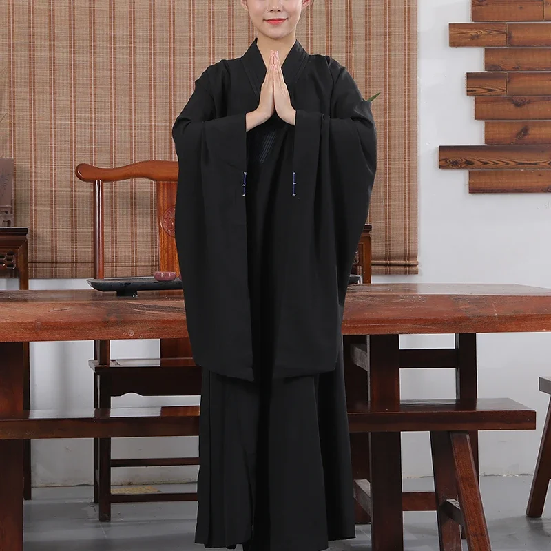 Budhistický mních mních rúcho bielizeň mních mních kostýmy Ropa Čína tradicionion Mujer Zen Kung Fu Robes meditácia oblečenie unisex