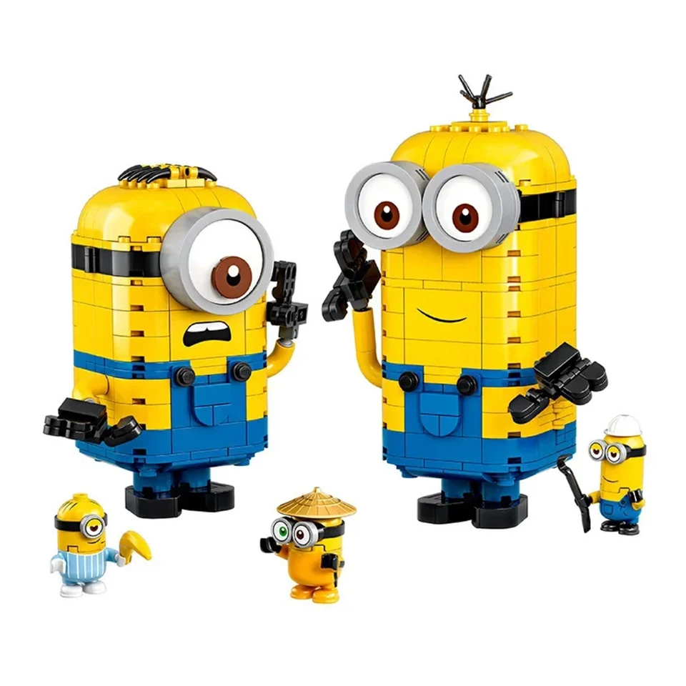 Budovanie Despicable Me Minions Anime Toys Stuart Kevin Bob Hračky 3D eye Miniones Blocks figures narodeniny deti učenia darčekov