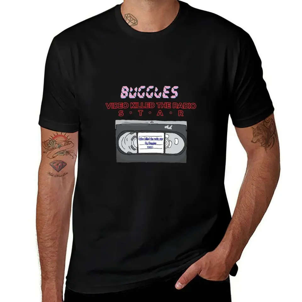 Buggles T tričko Video zabilo rozhlasové hviezdne tričko Vintage oblečenie Blanks rýchle sušenie vrcholov pánske tričká