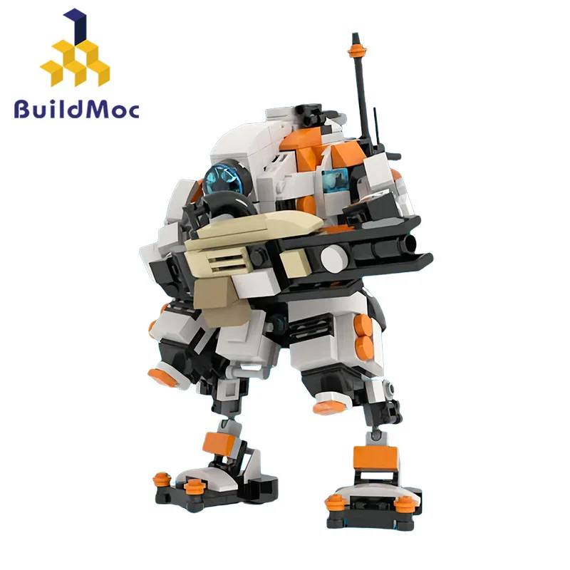 Buildmoc Build Block Block Tone Výkonný Titan Battle Mech Robot