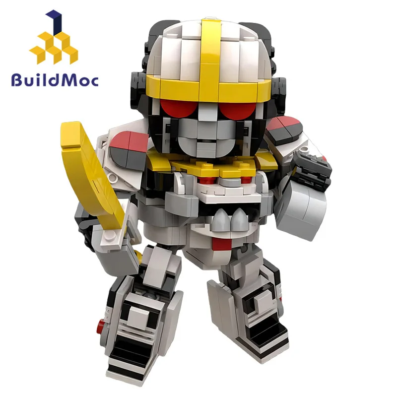 BuildMoc Build Block Hray Dinosaur Tiger Body: Mecha robot, model brnenia Mecha Sentai