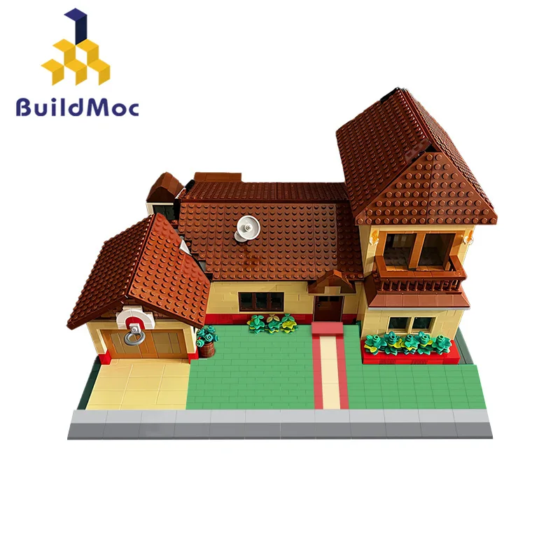 BuildMoc Building Blocks Toy Smith Family House Apartment Residential Street Pohľad