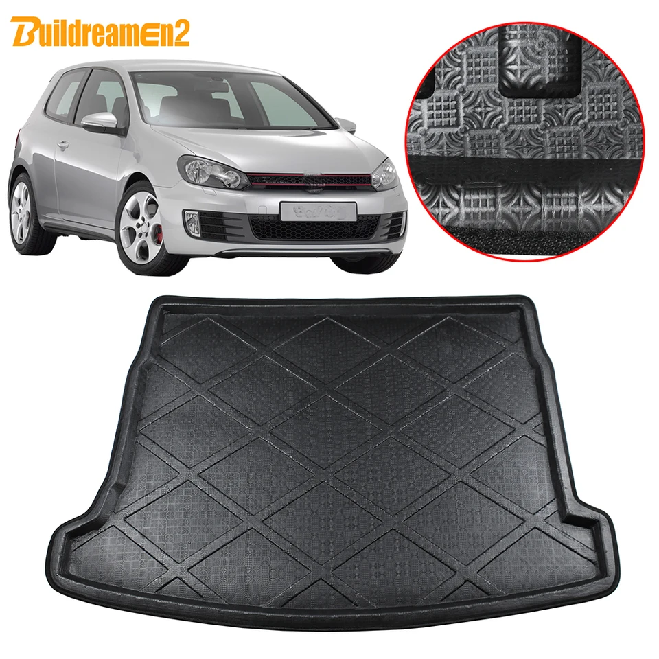 BuildReamen2 CAR CARGO TRAY topánka podšívka Zadný kmeň podlahový podlahový podlahový koberec koberec koberec pre Volkswagen Golf 6 GTI 2009-2013