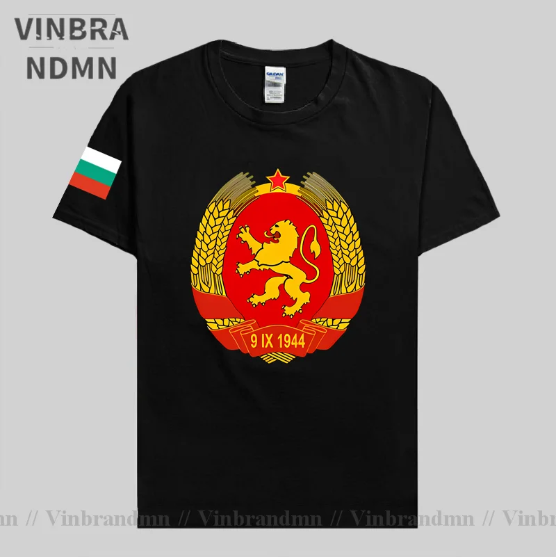 Bulharsko bulharské muži tričko módne dresy Národný tím Tshirt 100% bavlnené tričko oblečenie Top Country Sporting BGR Tops Tee