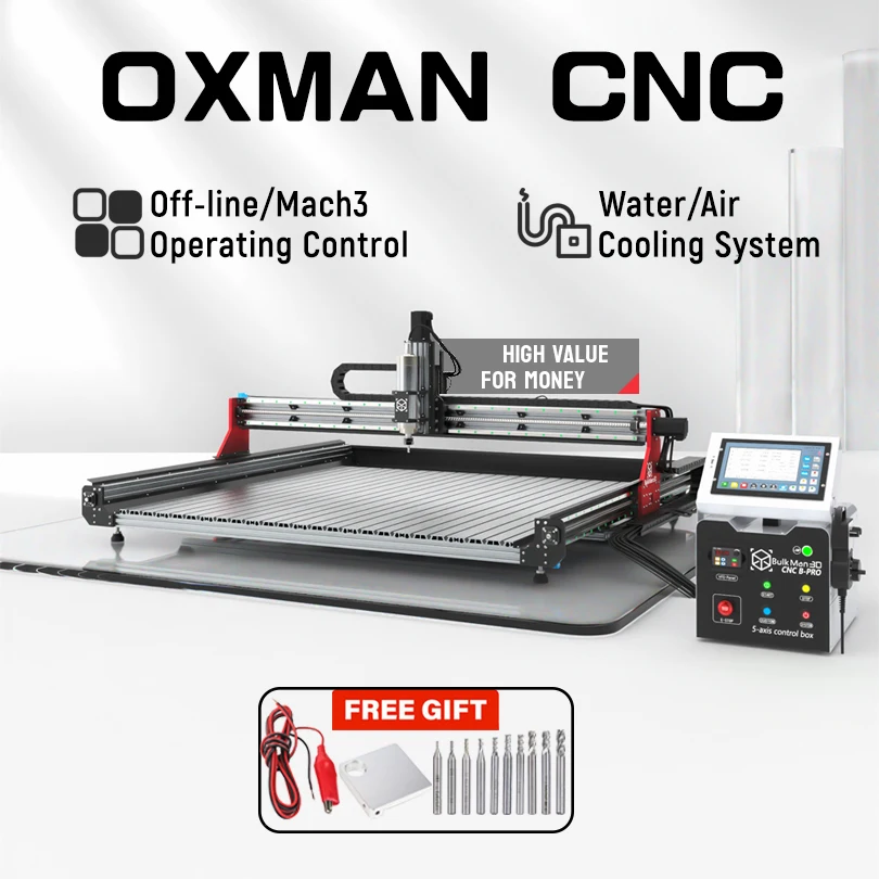 BULKMAN3D OXMAN CNC GRAVER FULL KIT GULL SCREX OX MAN CNC Router Stroj s DDCS/UC300 2,2KW Voda/vzduch vreteno 1500x1500 mm