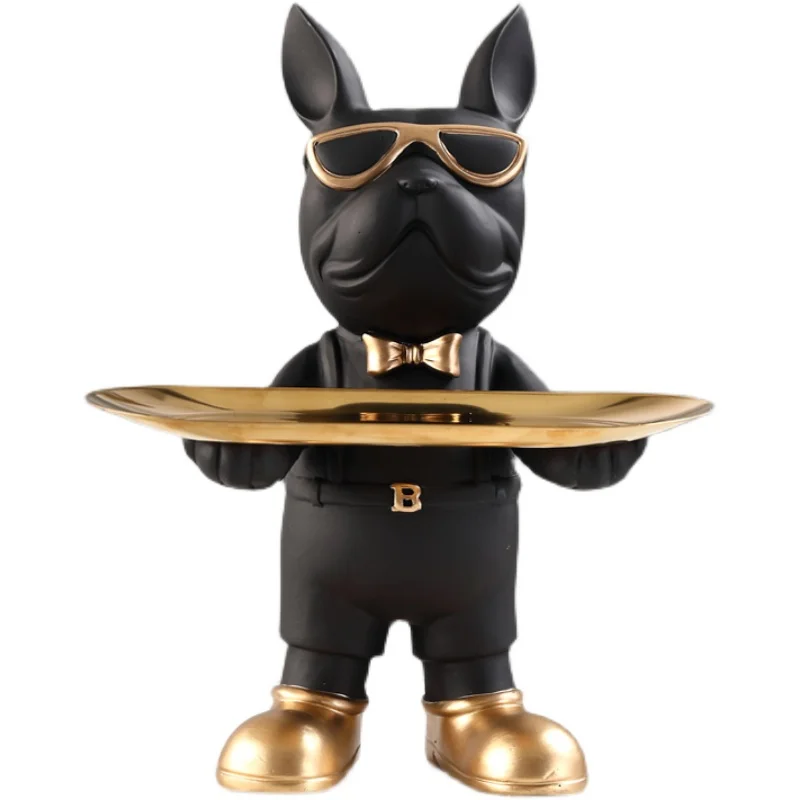 Bulldog Animal Figurins, Domáce dekorácie, príslušenstvo, stolové ozdoby, zásobník skladovania, socha modelu psov, dekorácia obývacej izby sochárstva