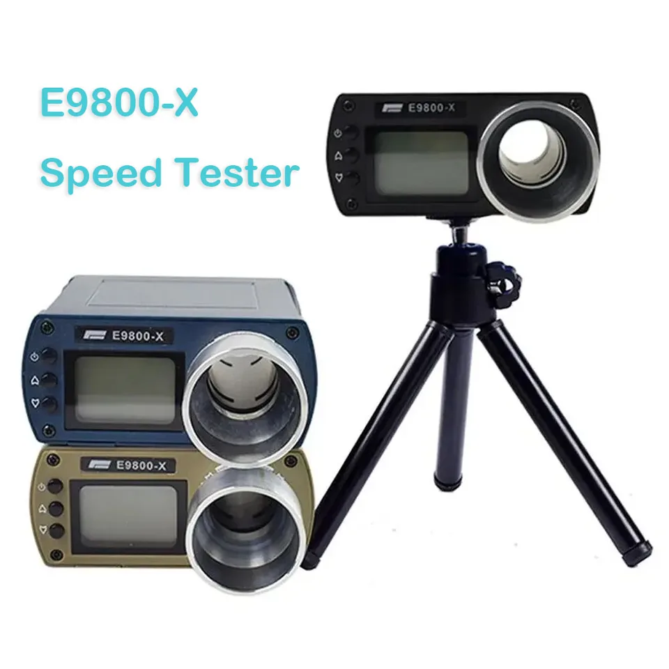 Bullet Speed ​​Speed ​​Chronograph Shooting Merací prístroje Chronograf na streľbu LCD chronoskop E9800-X Tester rýchlosti