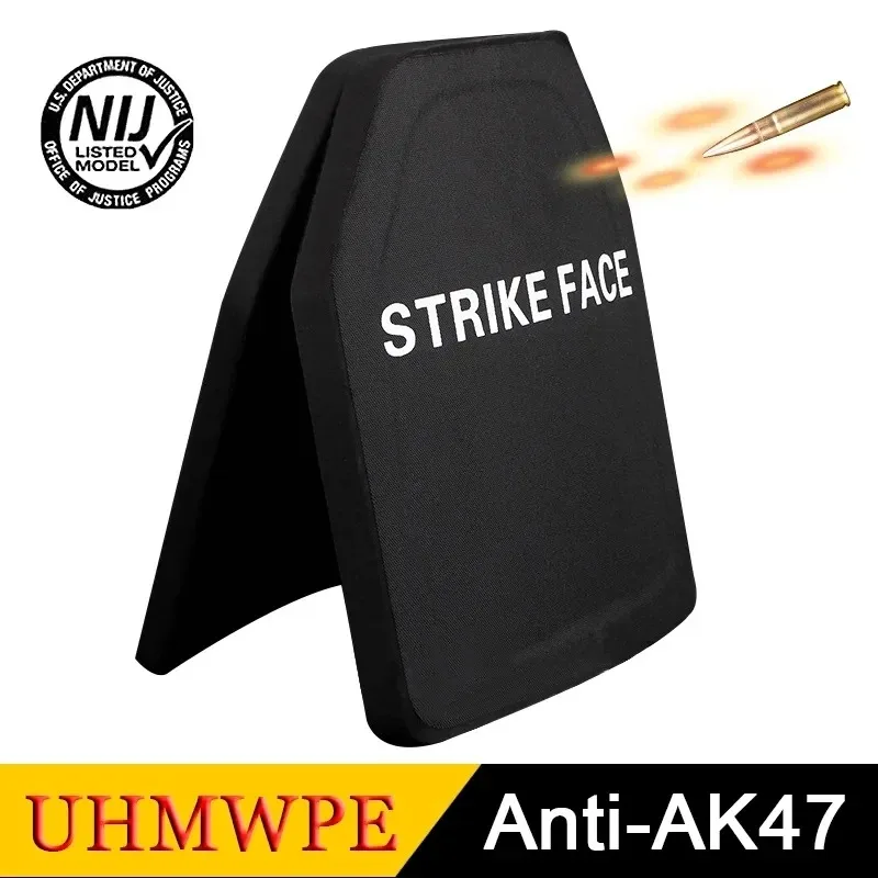 Bulletprofter Plate NIJ III úroveň GA5 úroveň 10x12 palcov samostatný Pure PE Light Weight Anti AK47 MSC 7,62 mm balistický panel