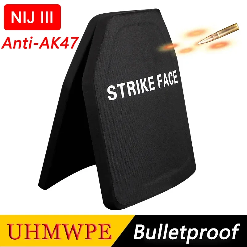 Bulletproof Plate 10x12 palcov NIJ III Samostatný čistý PE Light Weight Anti AK47 MSC 7,62 mm balistický panel