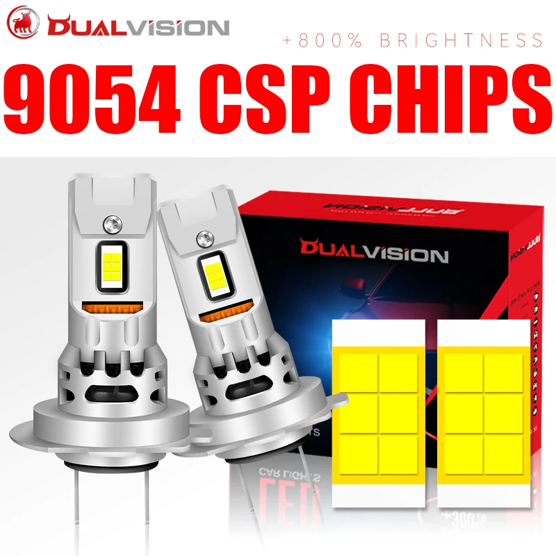 Bullvision 1000W H7 LED svetlomety Canbus žiadna chyba 12ks 9054 CSP SecutLamp CAR 1: 1 veľkosť mini dióda Turbo lampa Pluž