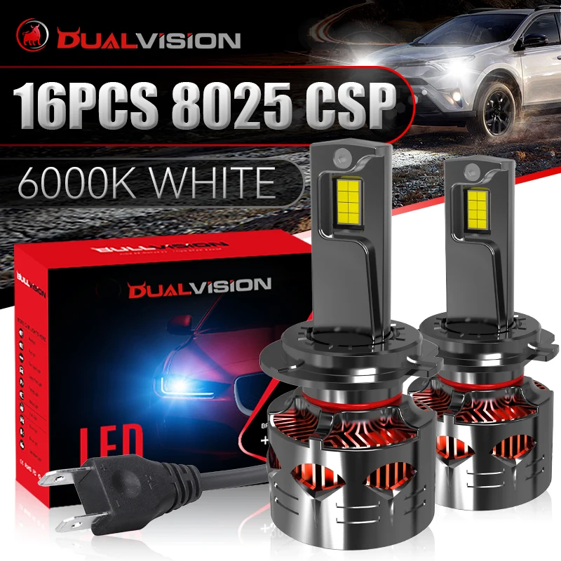 Bullvision 2pcs H7 H4 H1 LED svetlomety Canbus H11 H1 H1 H9 FOG LAMP 9005 HB3 9006 HB4 9012 HIR2 1000W 8025 CSP Mini Turbo Light Light