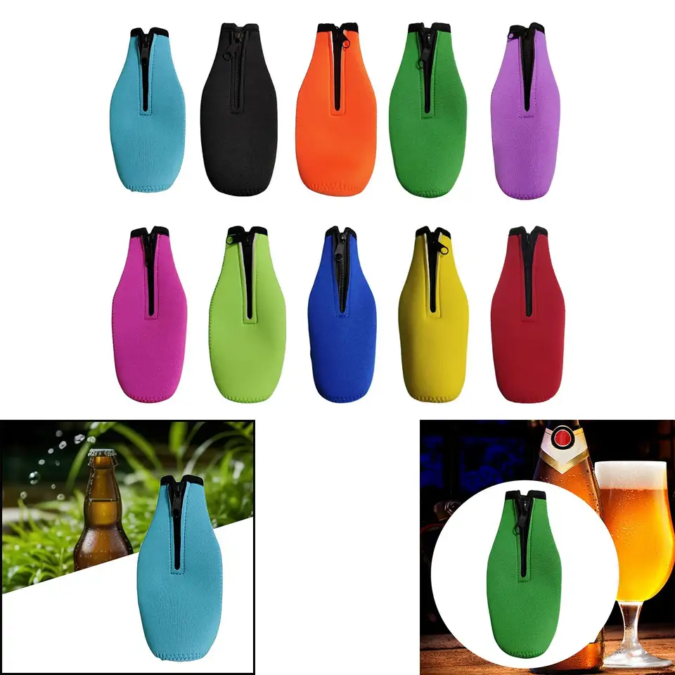 Bunda na zips fľaše na fľašu piva pre fľašu na zips pre 330 ml nárazový vodorovná fľašková chladiče na kemping