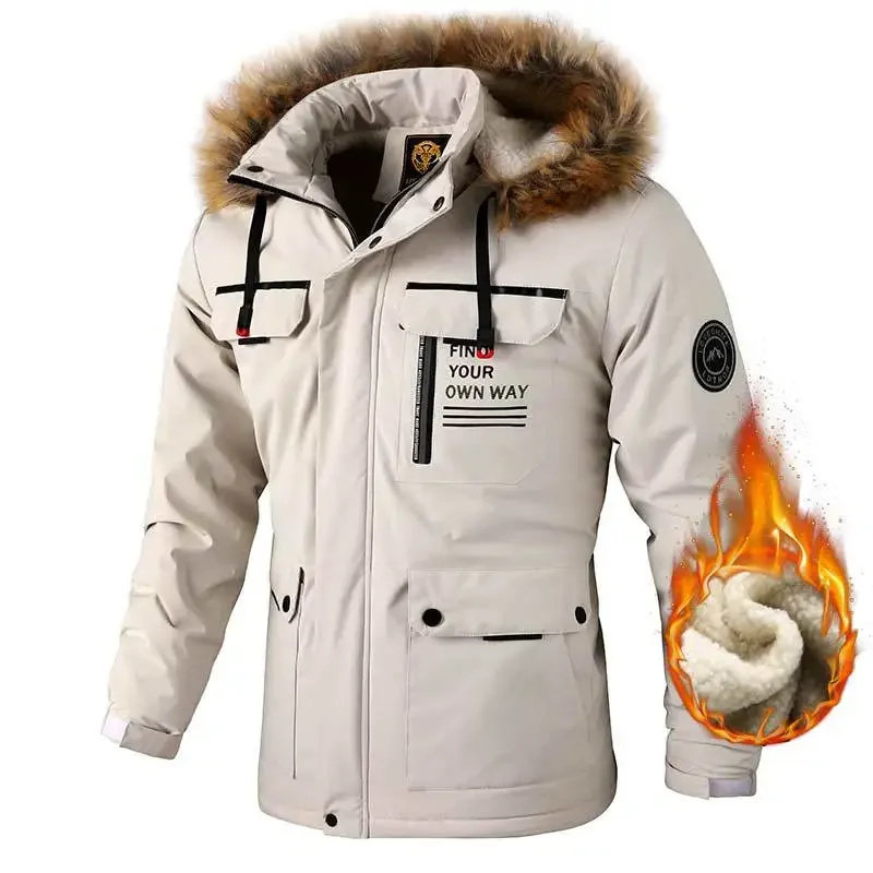 Bundy muži Hrubé kabáty s kabátom kabátu na zips