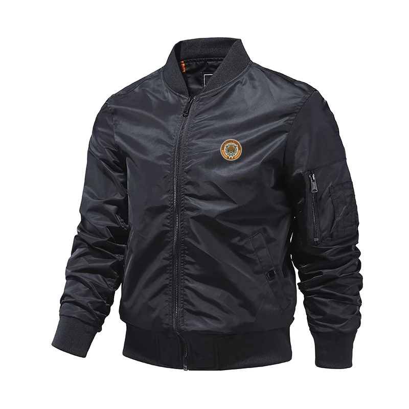 Bundy Spring a jesenné pánske 2024 Zhruba bavlnená tlačila Loose Pilot Baseball Cors Coat American Casual Work oblečenie