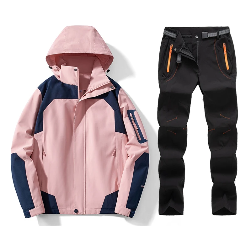 Bundy turistické kempingové jarné a letné vonkajšie oblečenie Dámsky oblek Windbreak Treking Coat Rýchle suché nohavice