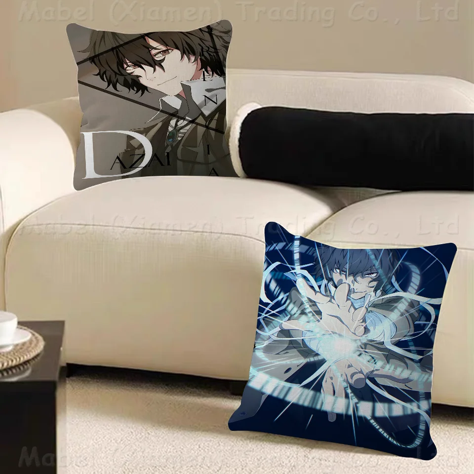 Bungo Stray Dog Osamu Dazai vankúš Anime vankúš na pohovku posteľ hlavy vankúšový kryt vankúš na vankúš 45x45 cm móda