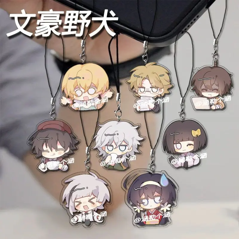 Bungo Stray Dogs Anime Dazai Osamu Nakahara Chuya akrylový model Keychain batohový batoh prívesok dekoratiogift hračky