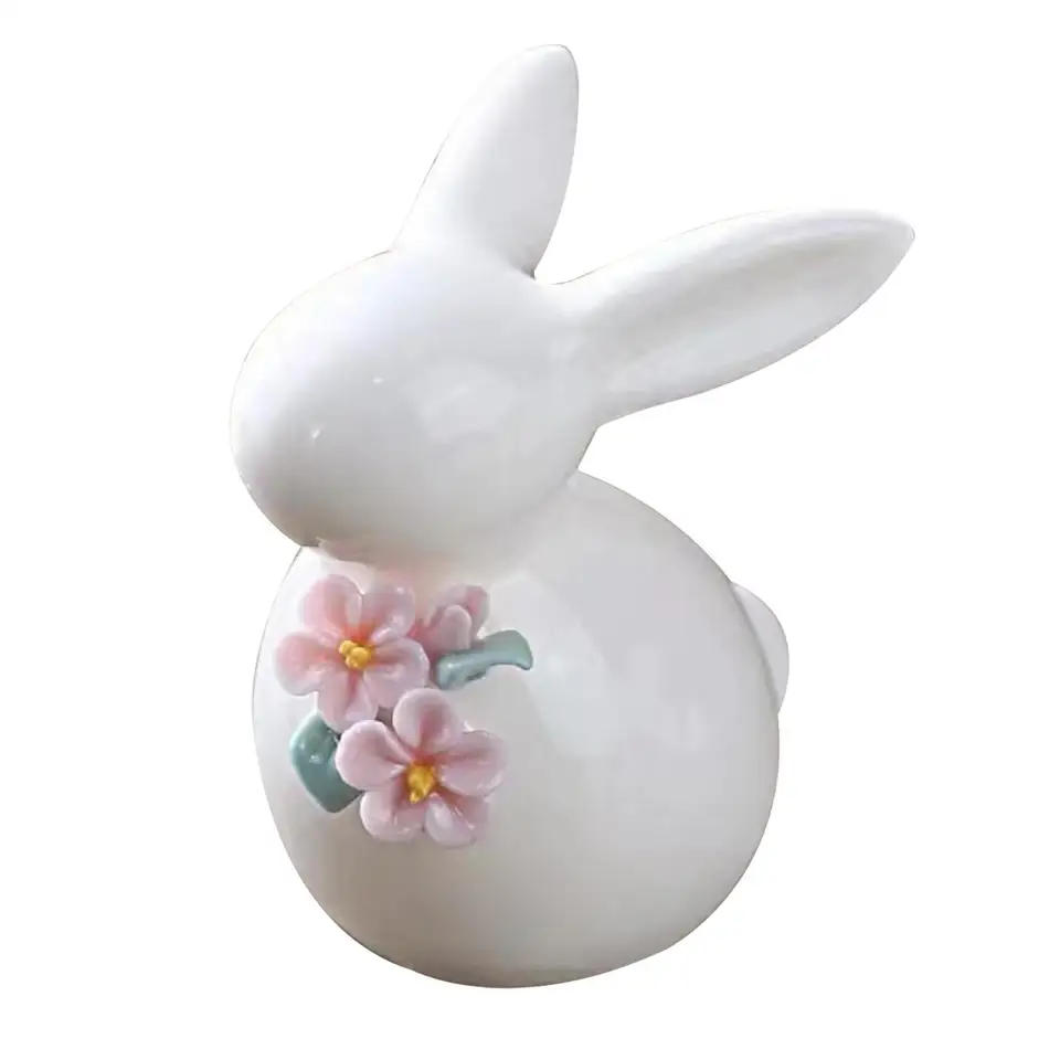 Bunny figurín čajový domáci miláčik darček ornament keramika