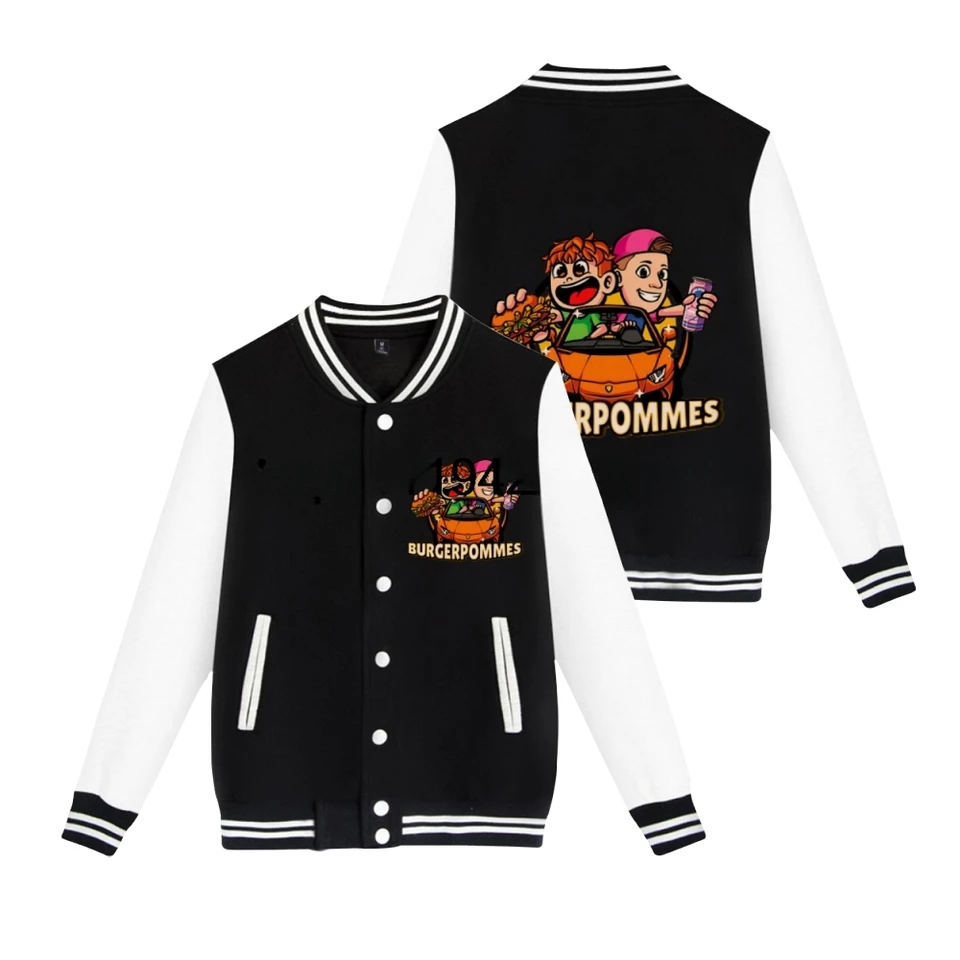 Burgerpommes icrimax baseball bunda Ženy Men bombardova bunda vonkajšie oblečenie Streetwear hip hop baseball uniforma ležérne track ukazovateľ