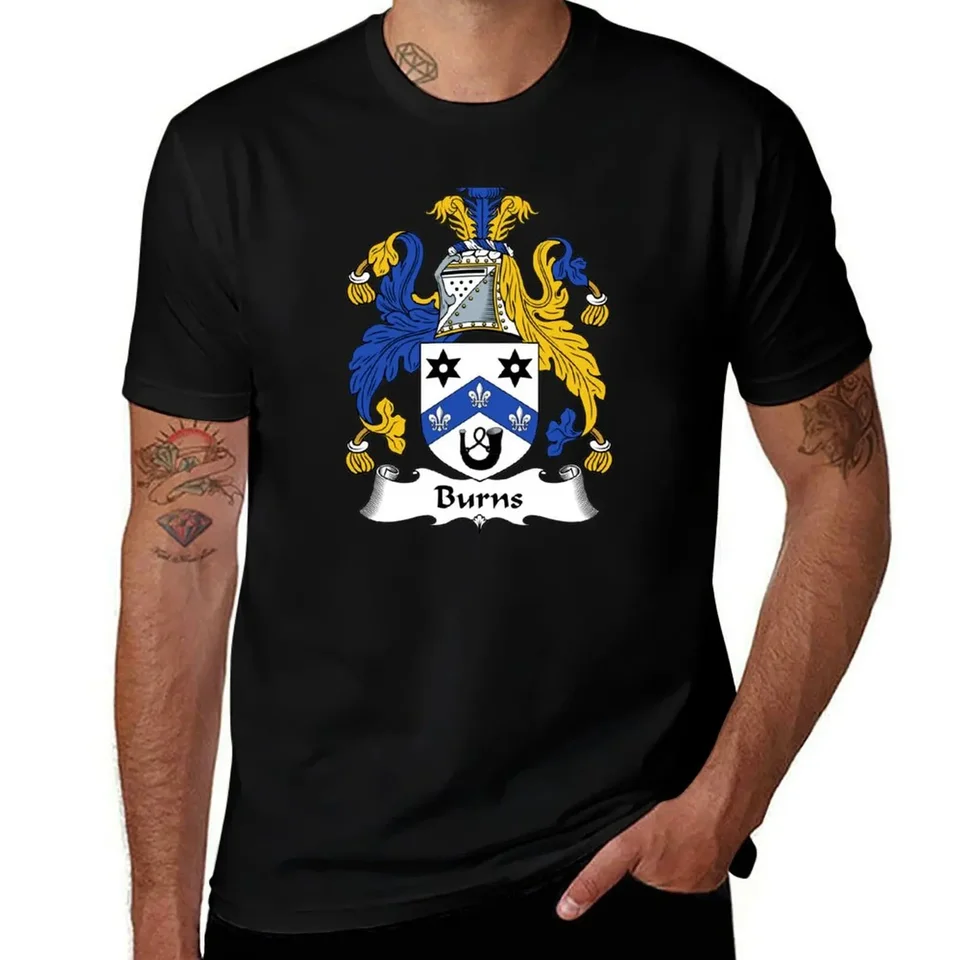 Burns Coat of Arms / Burns Family Crest Tričko Plain Anime T tričko Men