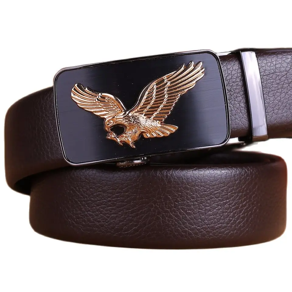 Business Mens Belts Luxury 2020 Formálny remienok Cinto Eagle 180 Automatická pracka Veľká veľkosť