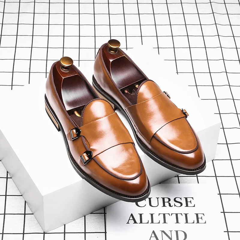 Business Men's Foafers Fashion Four Seasons Vestrabilný štýl Svadobná kancelária Outdoor Party Brown Flat Hot Suve Shoes