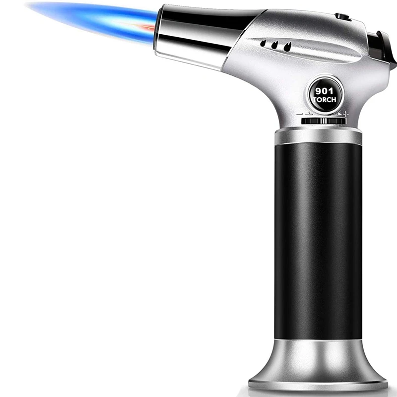 Butane Torch, kuchynská doplňujúca butánová pochodeň s bezpečnostným zámkom a nastaviteľným plameňom (butánový plyn nie je v cene)