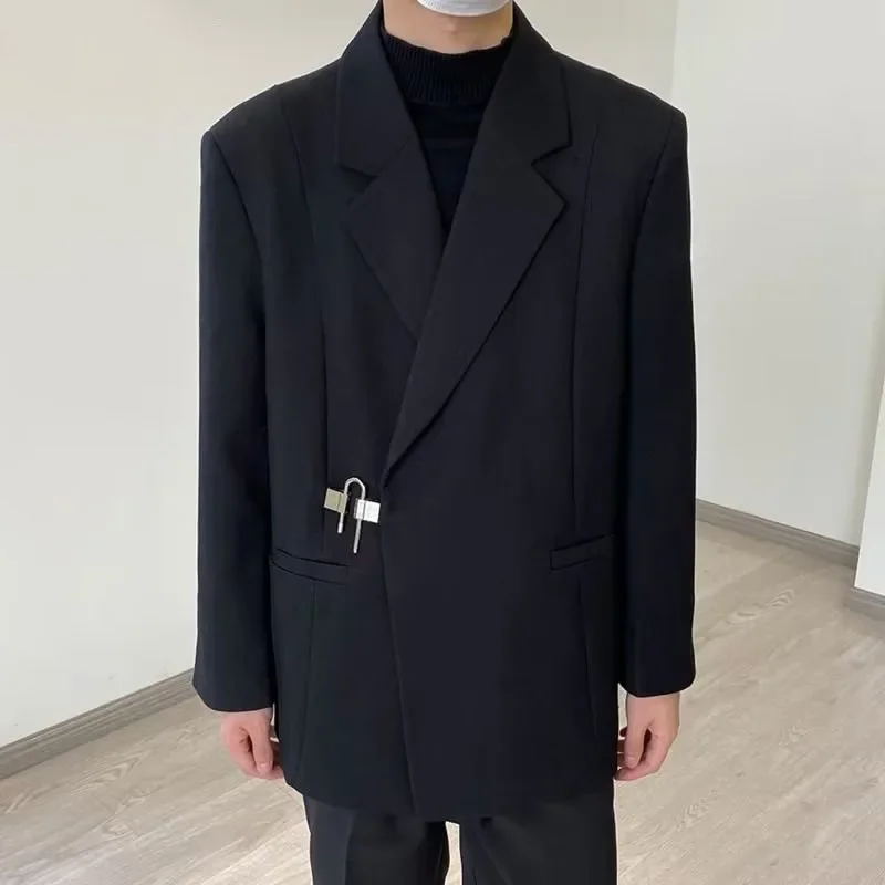 Butique Fashion Svadobné obleky pre mužov Spevnená farba špičková značka Business Guansion Men Groom Blazers for Men Autumn Winter Jacke