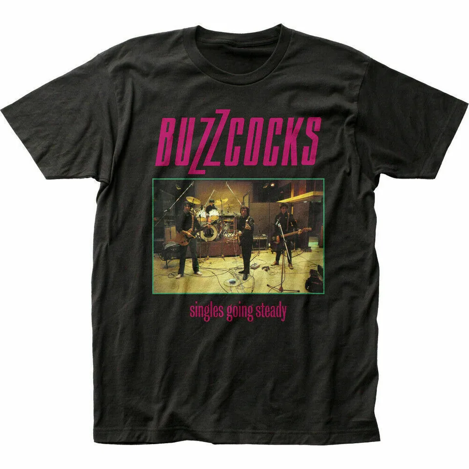 Buzzcocks singly idú stabilné tričko rock n roll kapela čierna košeľa celá veľkosť