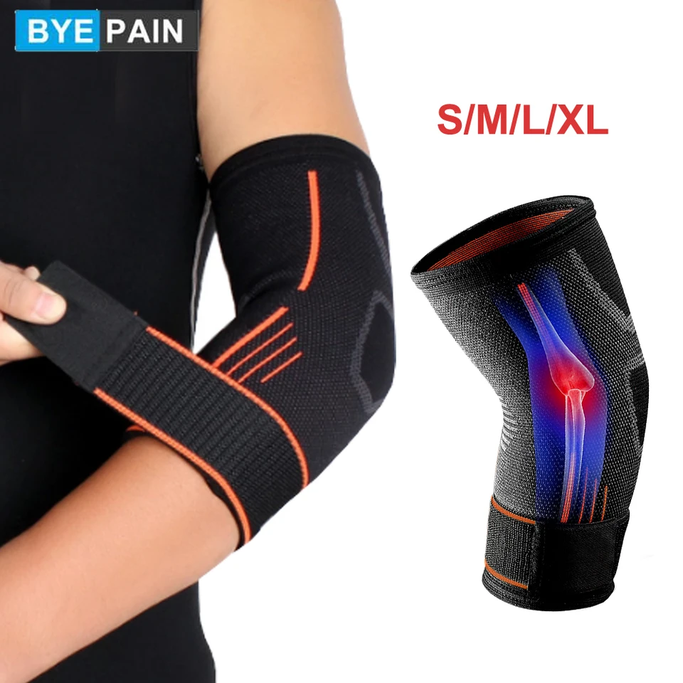Byepain 1ks Fitness Lett Elbow Compression Compression Support Ruckve pre šľachy, tenisový lakeť, golfová liečba - znížte bolesť kĺbov