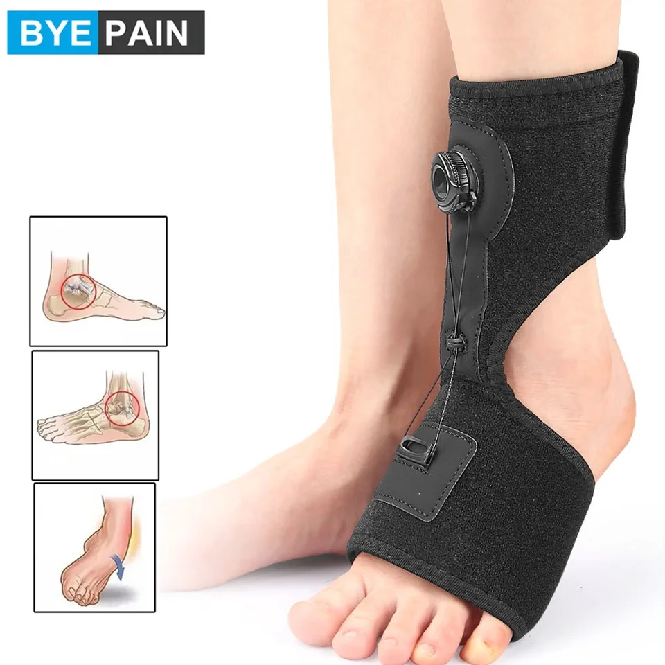 Byepain 1ks plantárna fasciitída nočná dlaha, kvapka Ortopedická ortopedická ortéza Nastaviteľná rotujúca gombík Sleep Sleep Sleep pre mužov