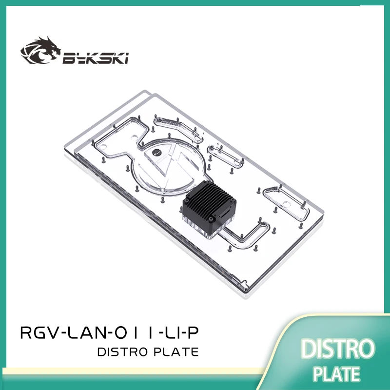 BYKSKI RGV-LAN-O11-LI-P Distro PLATKA PRE LIAN LI PC-O11 Dynamic-Front Panel-PMMA W/ PUMP + W/ 5V ARTIVATIBAL ARGB LIGHT