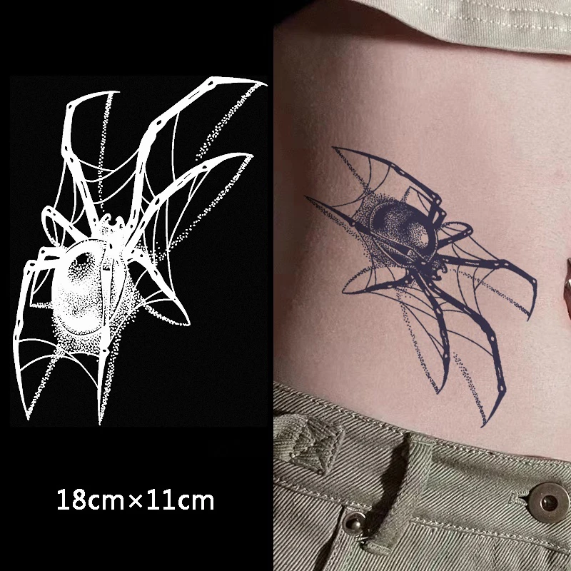 Bylinné tetovanie nálepky Spider Web Dočasné tetovanie trvalé punk punkweb falošné tetovanie lacný tovar festival