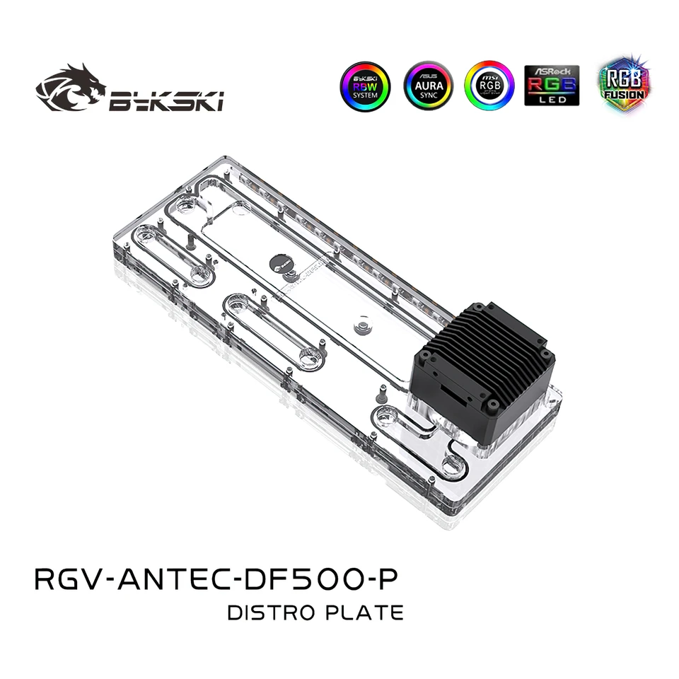 BYSKSKI RGB Vodné chladenie Distro doska nádrže pre prípad podvozku DF500