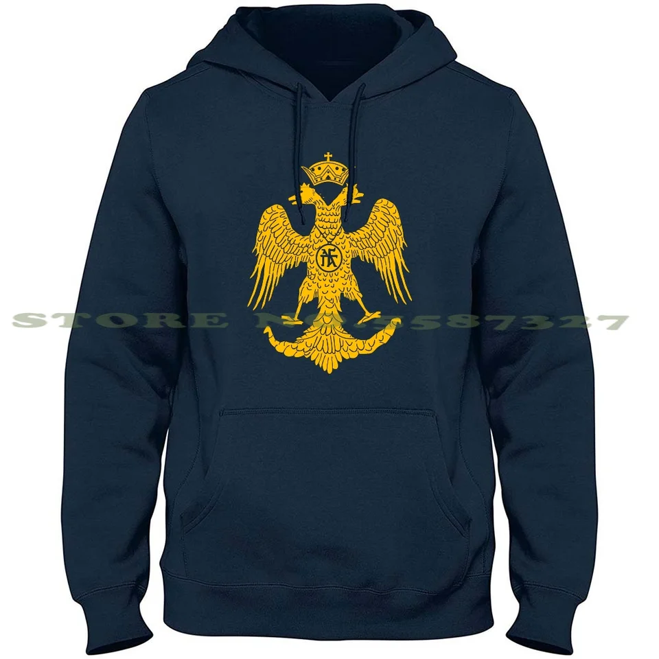 Byzantium-Roman Empire 100% Pure Cotton Hoodie tričko Byzantium Byzantská ríša Stredoveké rímske zbrane Vlajka Symbol Symbol State