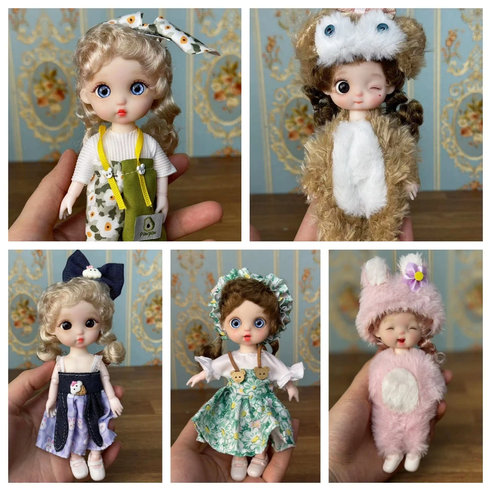 Bábiky pre dievčatá 1/8 bjd bábiky Plné sety 17 cm roztomilé detské darčeky, hračky pre dievčatá