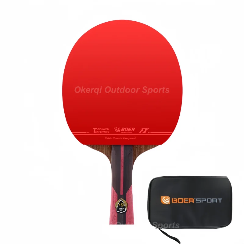 Búr 1pc stolová tenisová raketa 6 hviezdičky lepkavé gumové pupienky v profesionálnom ping pong rakete pádlo 7-hodinové útočné rakety